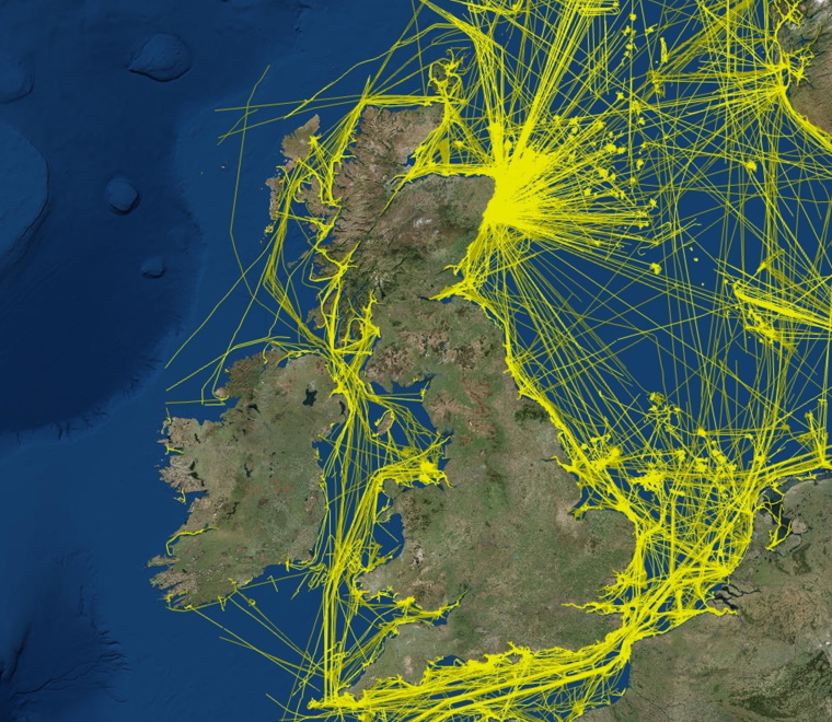 AIS UK map 