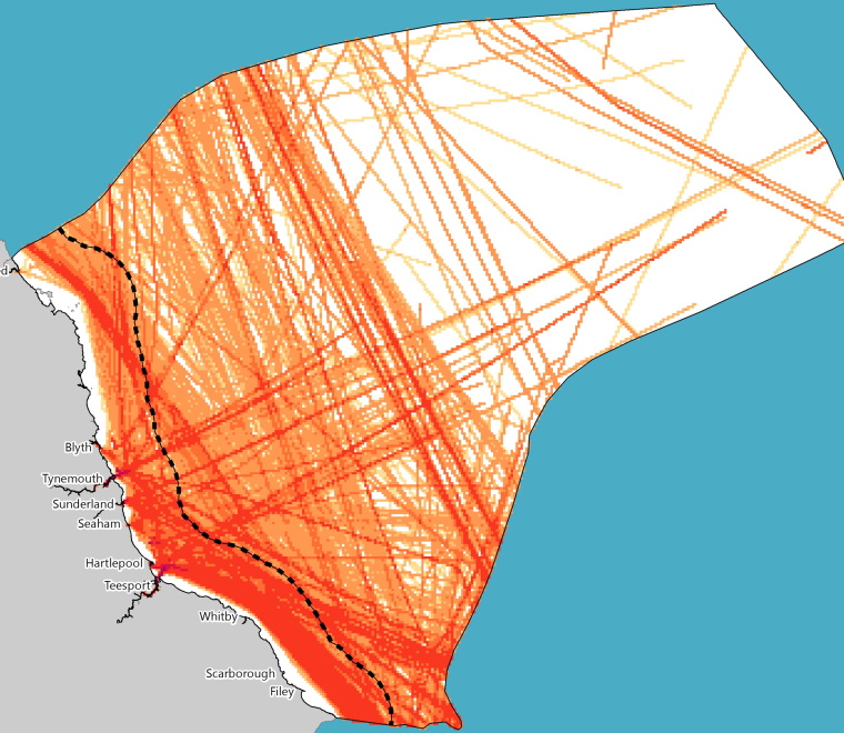 Map of North-East Dry Bulk Shipping Value 