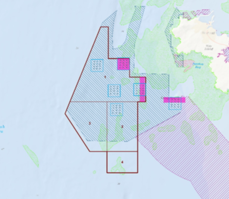 Marine survey map