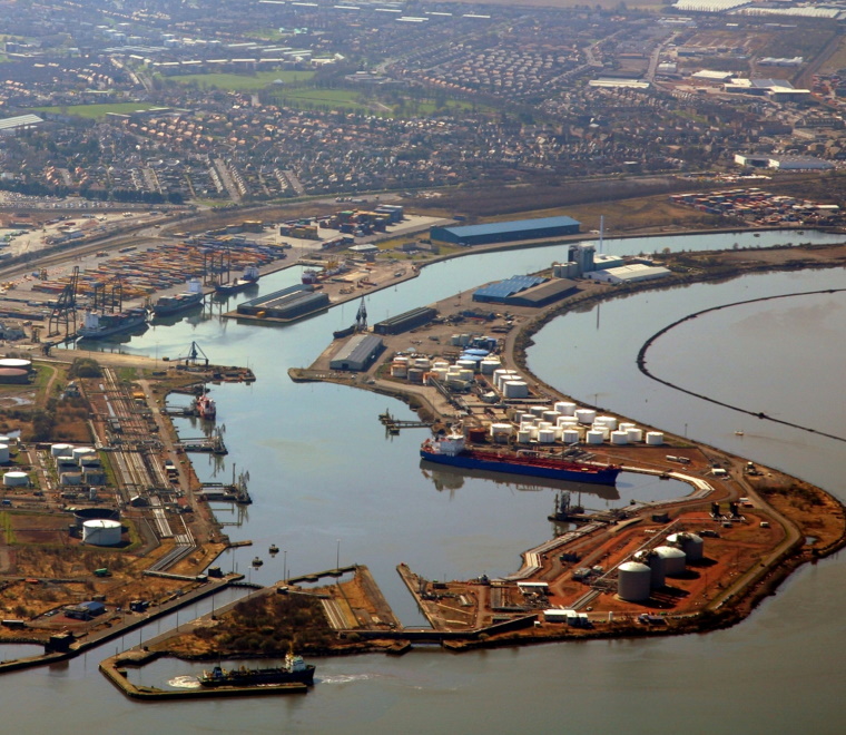 Grangemouth Harbour aerial