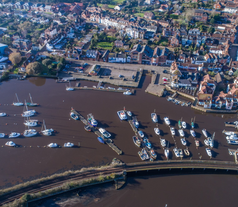 Lymington Harbour aerial