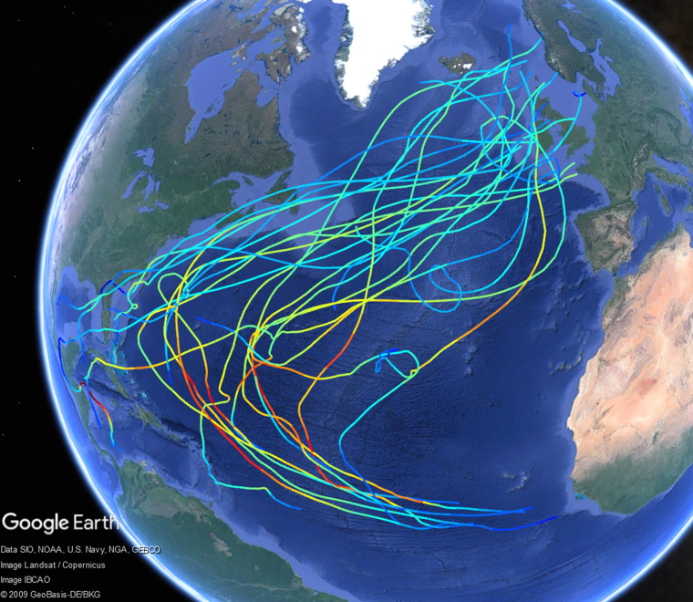 A Google Map of extratropical Storms on the European Shelf 