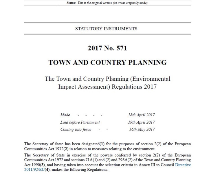 Town and Country Planning Regulations 2017 