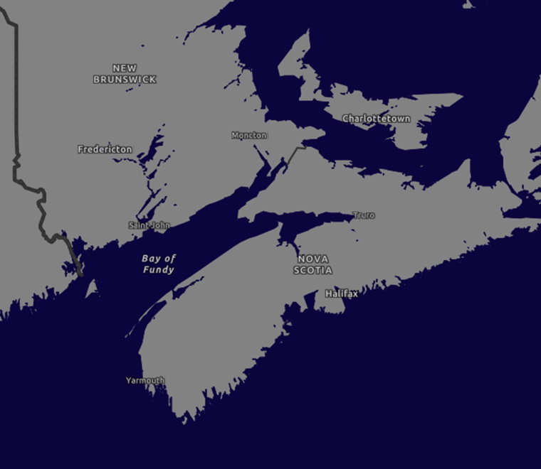 Bay of Fundy map
