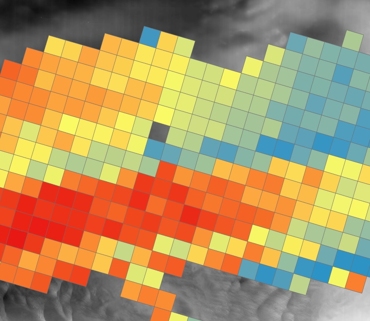 Gridded seabed map