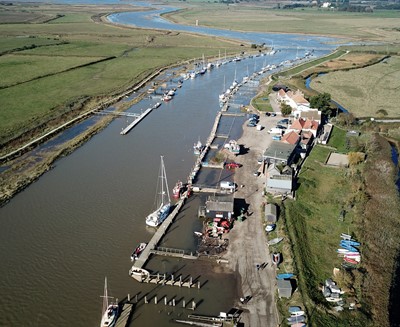Southwold Harbour aerial