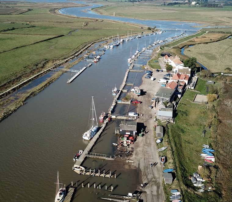 Southwold Harbour aerial 