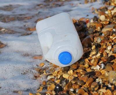 Plastic bottle washed ashore Andrew Pearson